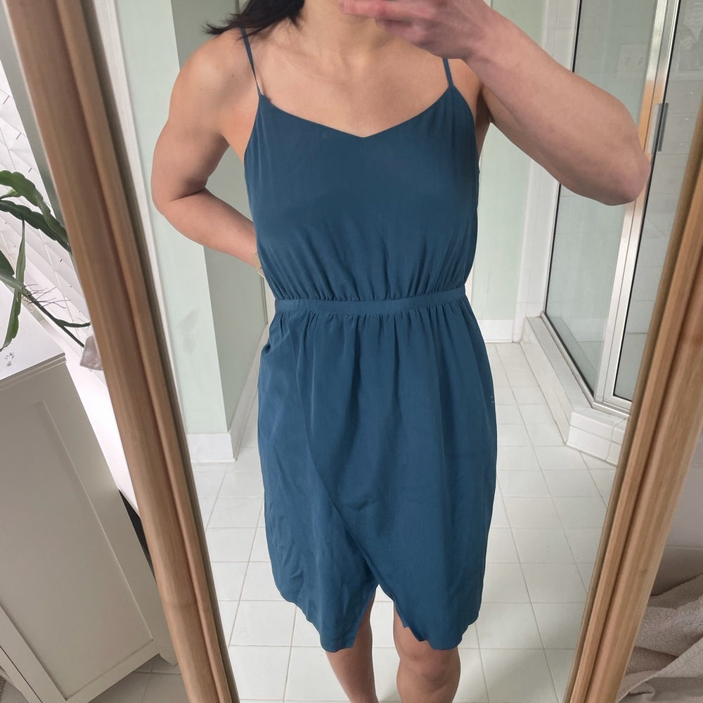 Madewell Blue Silk Dress